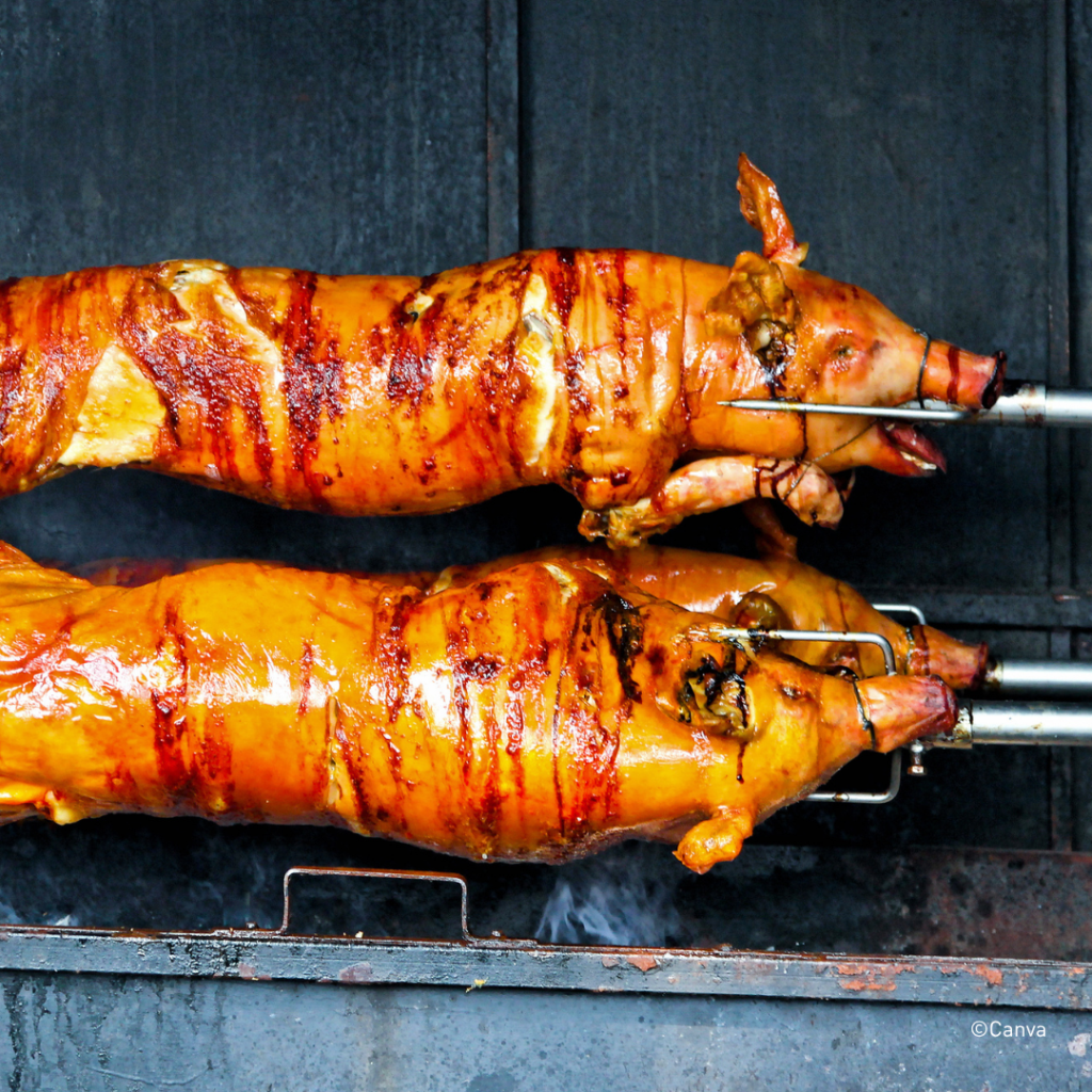 Repas cochon grillé